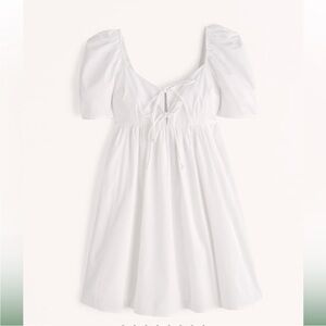 Abercrombie & Fitch Keyhole Puff Sleeve Babydoll Mini Dress - XL - NWT